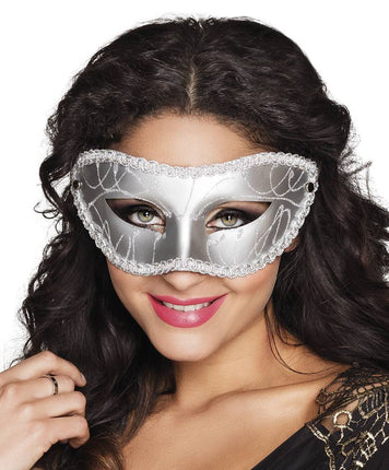 Feestbazaar Oogmasker Gabriella zilver