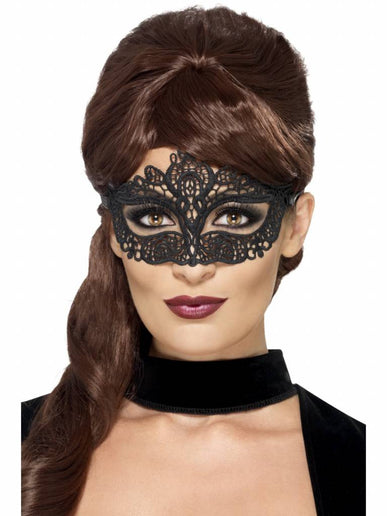 Feestbazaar Oogmasker Zwart Kant