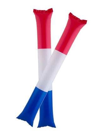 Feestbazaar Opblaasbare Cheering Sticks Rood Wit Blauw (2st)
