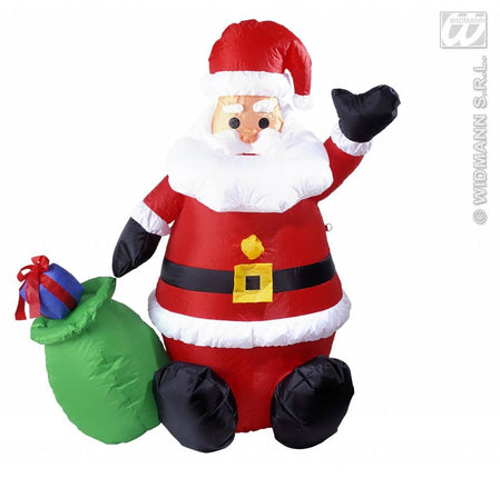 Feestbazaar Opblaasbare kerstman 122cm, gebruik binnen