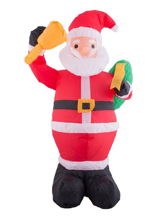 Feestbazaar Opblaasbare Kerstman met LED (120cm)