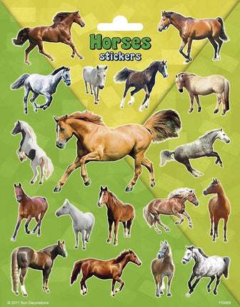 Feestbazaar Paarden Stickervel Set Horses