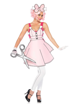 Feestbazaar Paper Doll kostuum