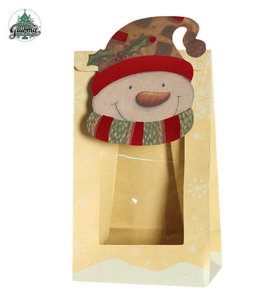Feestbazaar Papieren Sneeuwpop Cadeauzakjes (3st)