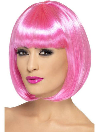 Feestbazaar Partyrama pruik roze kort