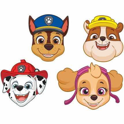 Feestbazaar Paw Patrol maskers papier - 8 stuks