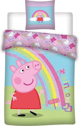 Feestbazaar Peppa Pig Rainbow Dekbedovertrek (140x200cm)