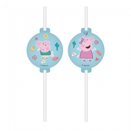 Feestbazaar Peppa Pig Rietjes (4st)
