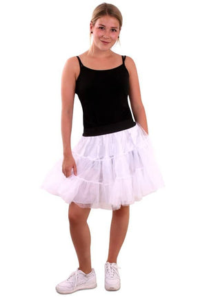 Feestbazaar Petticoat wit 3-laags volwassenen