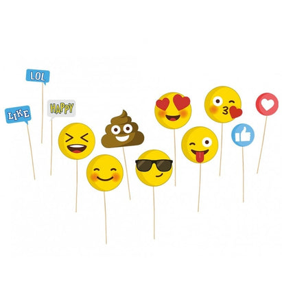 Feestbazaar Photo Booth Props Emoticons (12st)