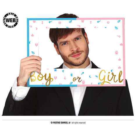 Feestbazaar Photo Frame 'Boy or Girl' Gender Reveal