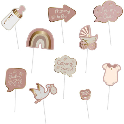 Feestbazaar Photobooth Set Blooming Baby Girl (10st)