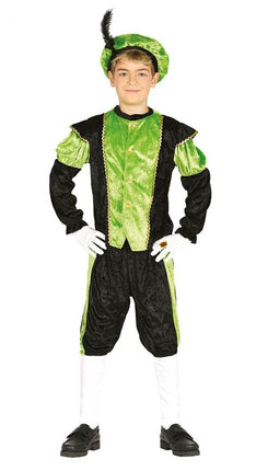 Feestbazaar Pietenpak jongen/meisje groen-zwart