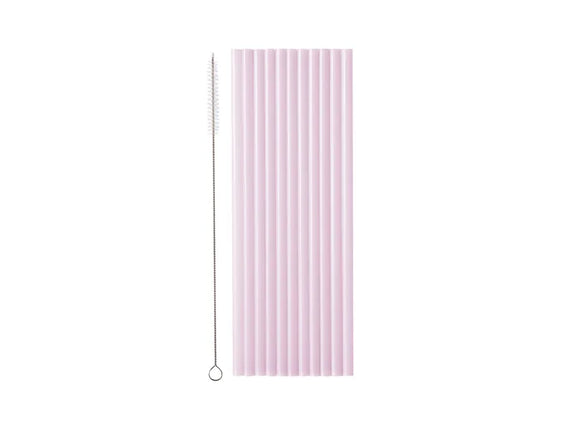 Feestbazaar Plastic Rietjes Violet Herbruikbaar 23cm (12st)