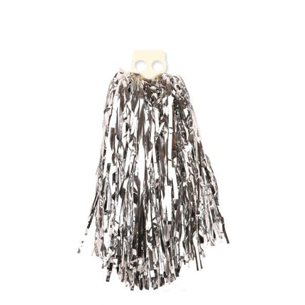 Feestbazaar Pompom zilver Ringgreep