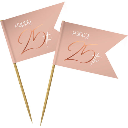 Feestbazaar Prikkers 25 Jaar Elegant Blush (36st)