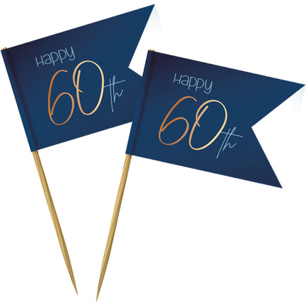 Feestbazaar Prikkers 60 Jaar Elegant True Blue (36st)