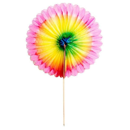 Feestbazaar Prikkers met waaierdecoratie (8st)