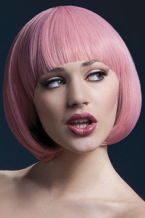 Feestbazaar Professionele pruik kort pink Mia