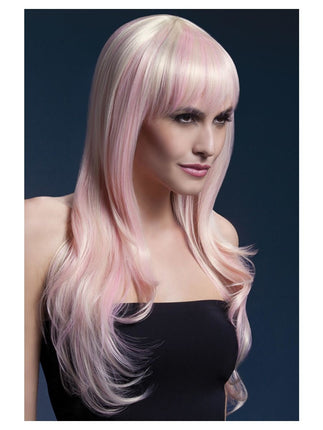 Feestbazaar Professionele pruik lang blond candy Sienna