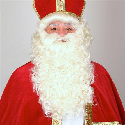 Feestbazaar Pruik + Baard Sint luxe