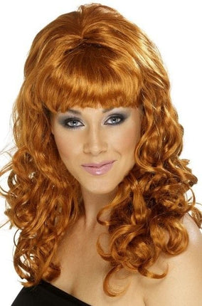 Feestbazaar Pruik Beauty auburn
