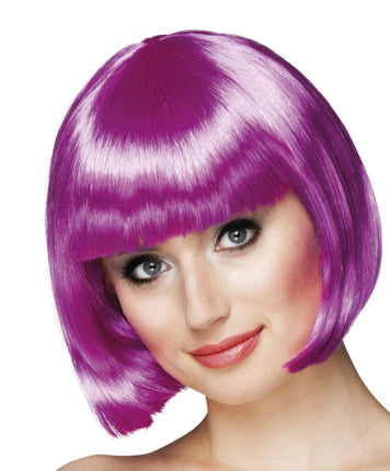 Feestbazaar Pruik bobline new look Ice Purple