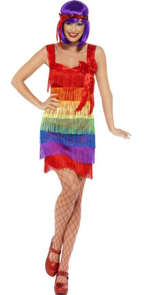 Feestbazaar Rainbow flapper 20's kostuum