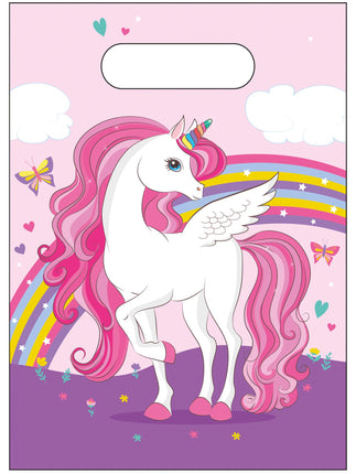 Feestbazaar Regenboog Magic Eenhoorn Uitdeelzakjes (6st)