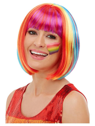 Feestbazaar Regenboog Pruik Bobline