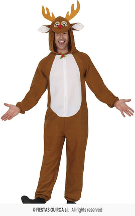 Feestbazaar Rendier Onesie Pyjama Volwassenen