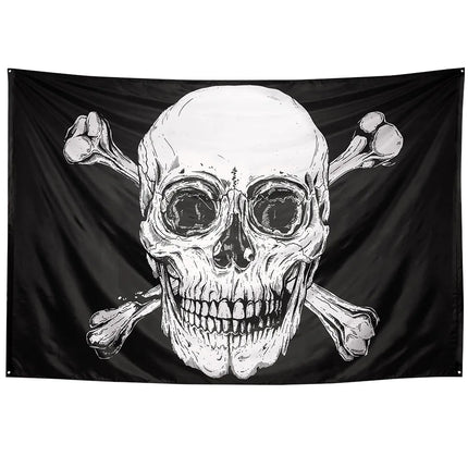 Feestbazaar Reuzenvlag XXL Piraten Skull (200x300cm)