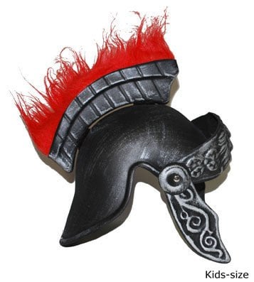 Feestbazaar Ridderhelm kind met rode pluim