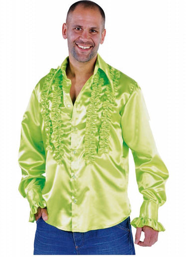 Feestbazaar Rouches blouse fluor groen populair