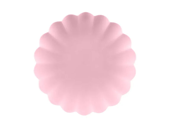 Feestbazaar Roze Kunststof Borden Kartelrand 22cm (4st)