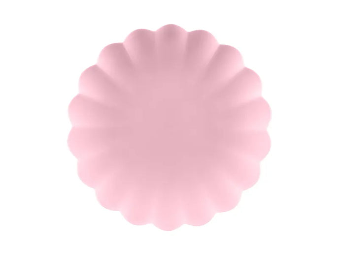 Feestbazaar Roze Kunststof Borden Kartelrand 22cm (4st)