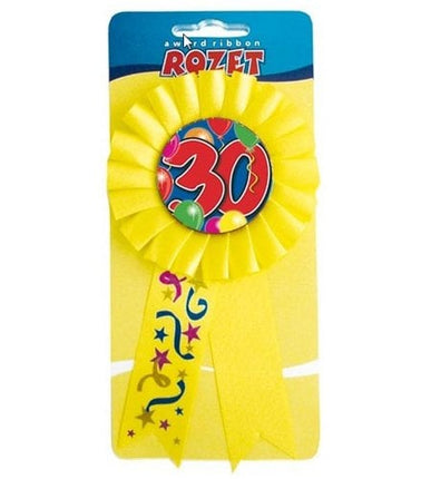 Feestbazaar Rozet ballon 30 geel