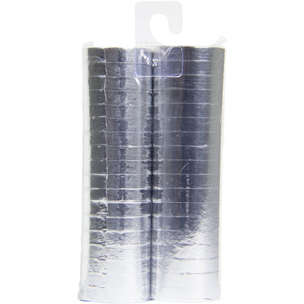 Feestbazaar Serpentine metallic zilver - 2 rollen