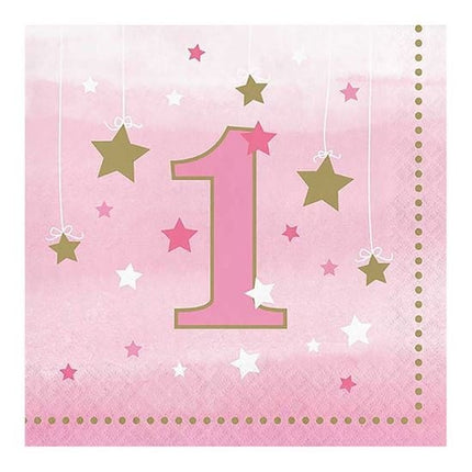 Feestbazaar Servetten 1 Jaar Twinkle Girl (16st)