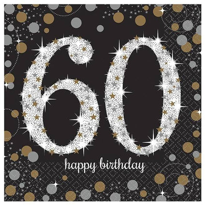 Feestbazaar Servetten 60 jaar Sparkling Celebration