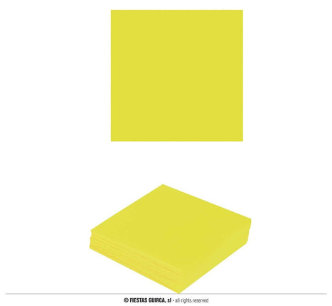 Feestbazaar Servetten Neon Geel (12st)