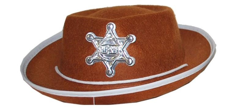 Feestbazaar Sheriff hoed kind bruin 50 cm