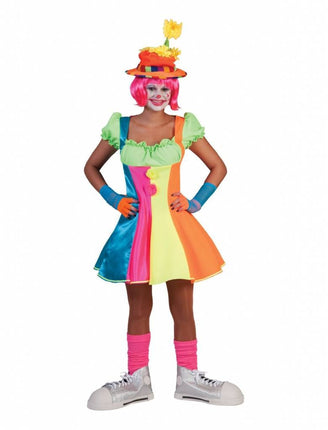 Feestbazaar Silly Billy clownsjurk neon