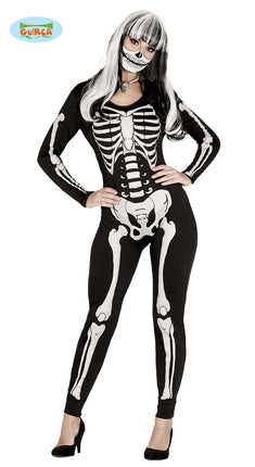 Feestbazaar Skelet Onesie Dames Witte Botten