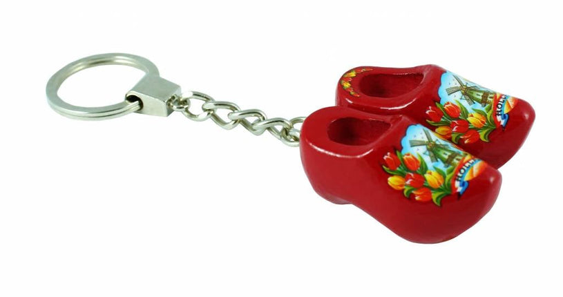 Feestbazaar Sleutelhanger dubbel klompje rood