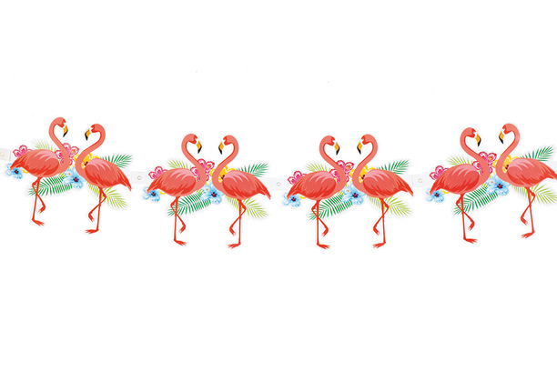 Feestbazaar Slinger Flamingo Hawaii (3m)