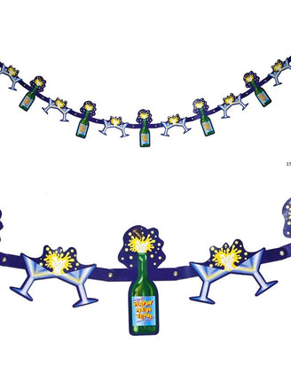 Feestbazaar Slinger Happy New Year Champagne (152cm)