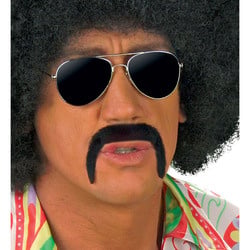 Feestbazaar Snor 70's zwart