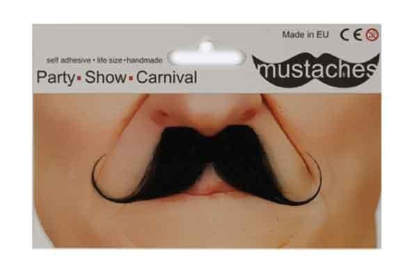 Feestbazaar Snor zwart Louis