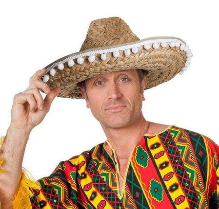 Feestbazaar Sombrero met bolletjes